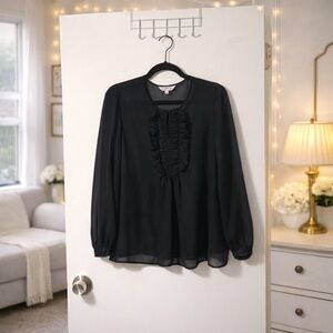 ✨ Nanette Lepore Chiffon Key-hole Blouse Size M